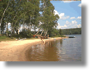 Doe Lake Beach, just a short distance from Sprucedale Ontario